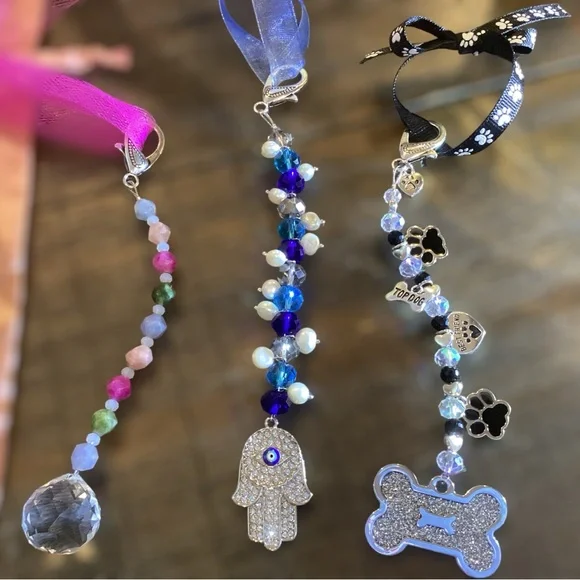 🌸Car Charm Rearview Mirror - Picture 1 of 8